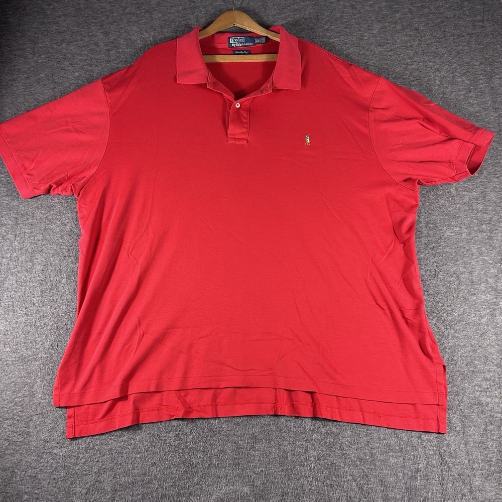 Polo Ralph Lauren Men's 3XB Polo Shirt Red Pony Logo Pima Soft Touch Preppy Golf